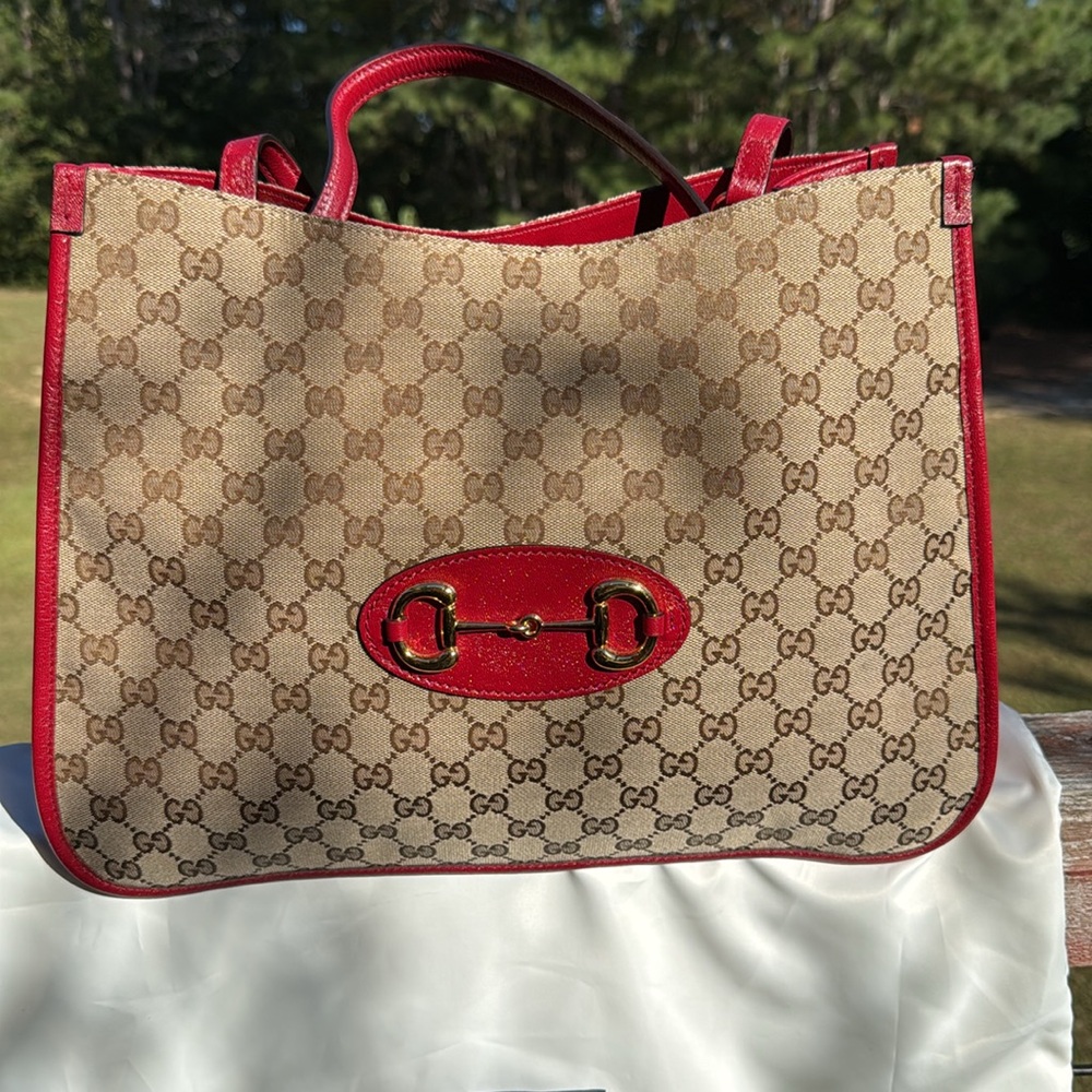 Gucci Monogram Satchel Tote